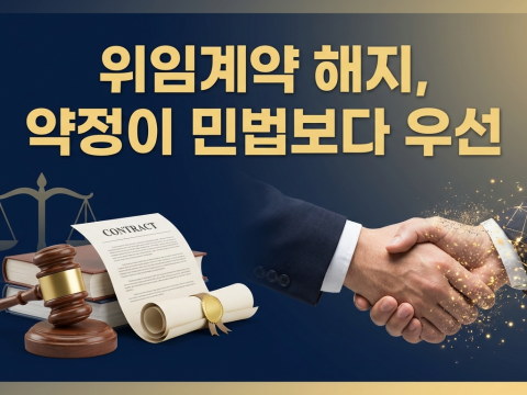 위임계약 해지, 약정이 민법보다 우선